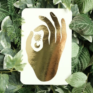 GoldFolie Hand postkarten für Freunde, Familien / Geschenkideen / Grußkarten
