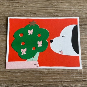 Beste Weihnachtszeit Postkarte / Riso Postkarte / Weihnachtskarte für Familie oder Freunde