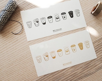 Mingscup postcard / 2 options / Gold & Black foil postcard / Christmas card for friends and family!