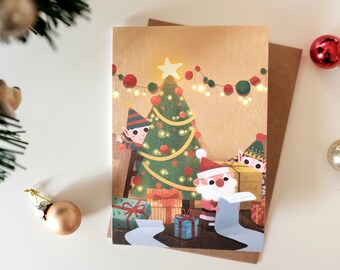 Santa's Workshop Christmas Card | Holiday Cards for Family & Friends | Holiday Gift Ideas