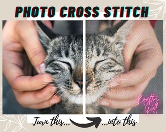 Custom Cross Stitch Patterns from your Own Photos - Pets | PDF Download