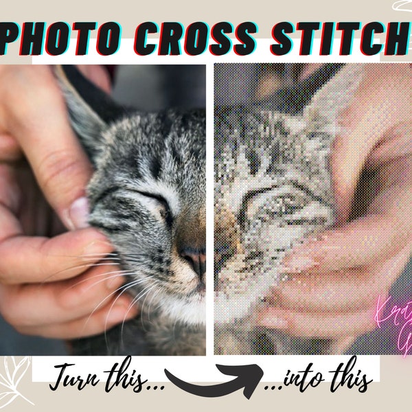 Custom Cross Stitch Patterns from your Own Photos - Pets | PDF Download