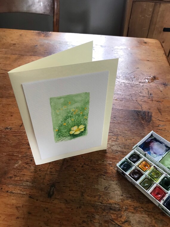 Watercolour hand painted card Etsy