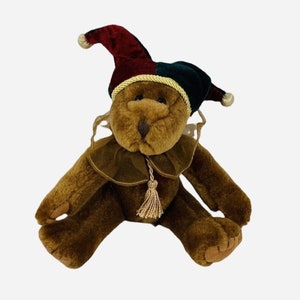 Vintage Russ Berrie 5&quot; Jeepers Brown Teddy Bear Royal Court Jester Plush 4846