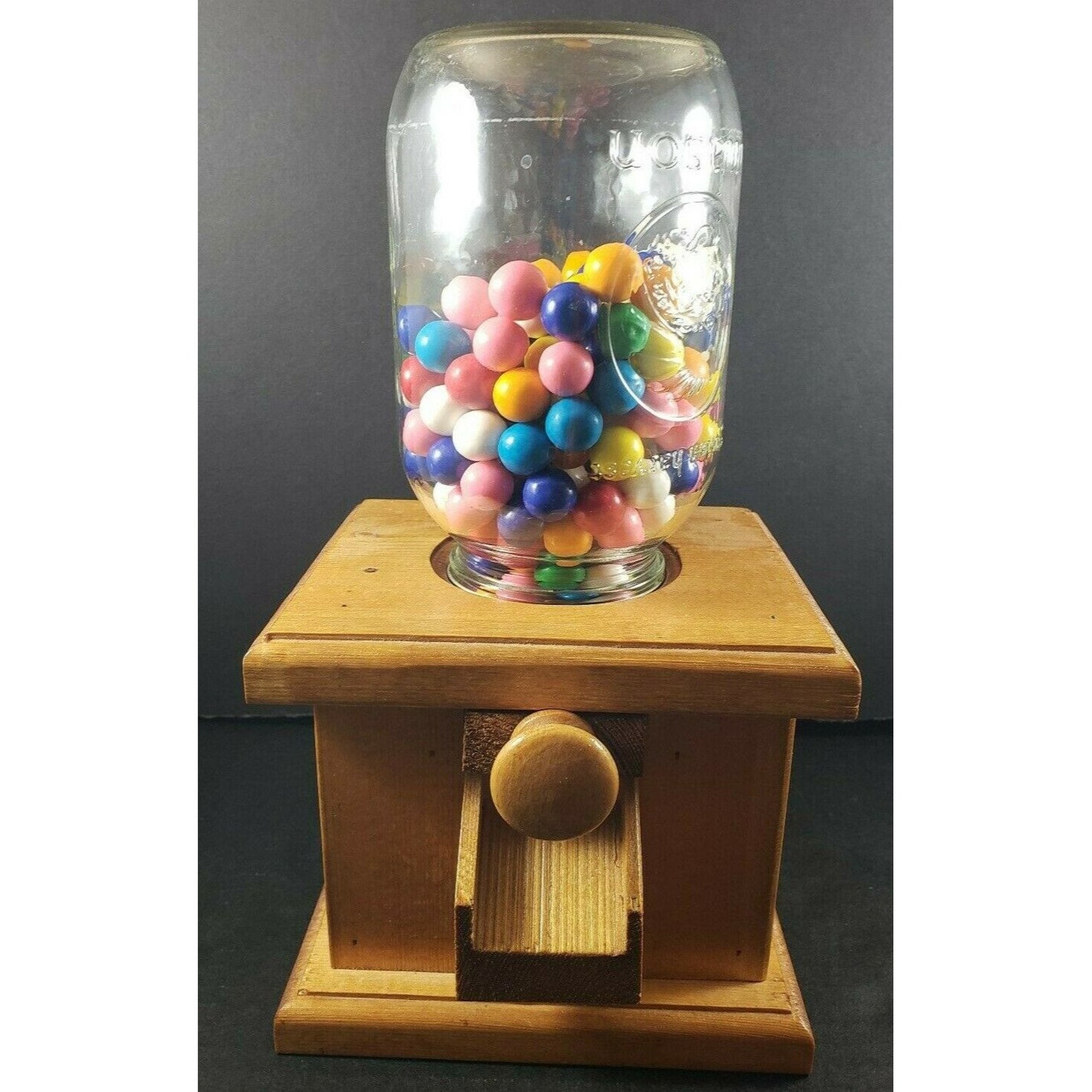 Vintage Wooden Handmade Gumball Machine Mason Jar Farmhouse | Etsy