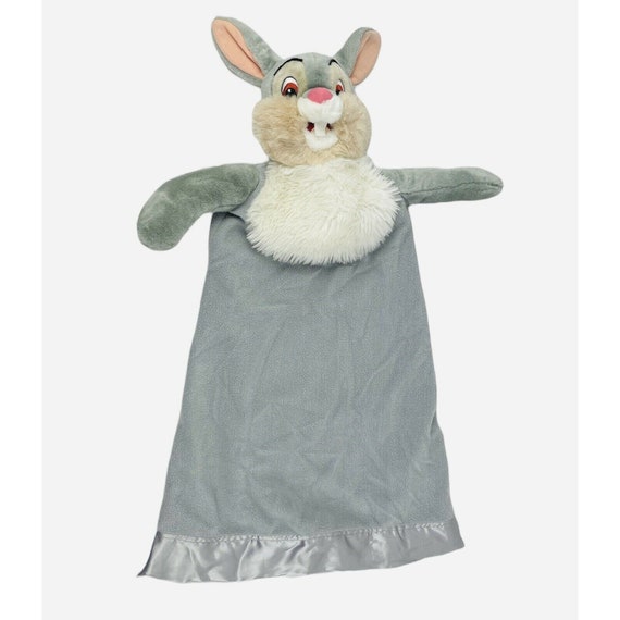 RARE Vintage Disney Thumper Gray Satin Edge Lovey Baby Blanket Bambi Rabbit Nursery HTF Etsy