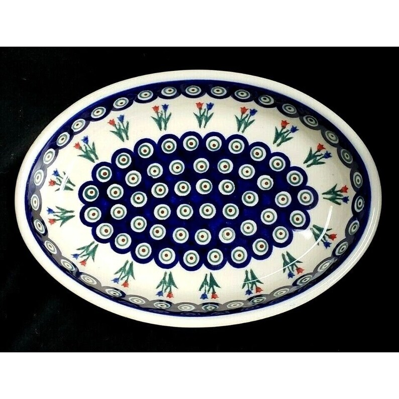 Ceramika Artystyczna Boleslawiec Polish Pottery Ceramic Oval Baker