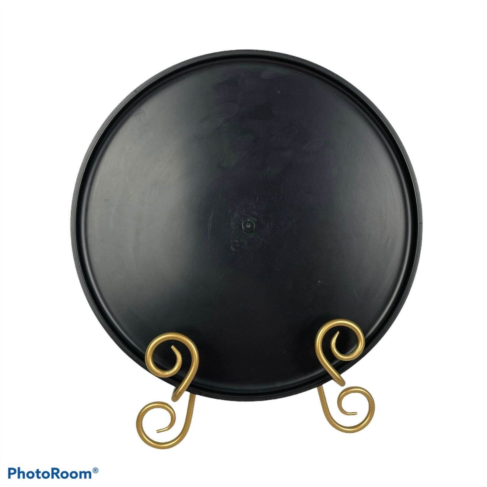 Vintage Peacock Stove Eye Burner Cover Black Gold Metallic Birds Flowers Peahen Etsy