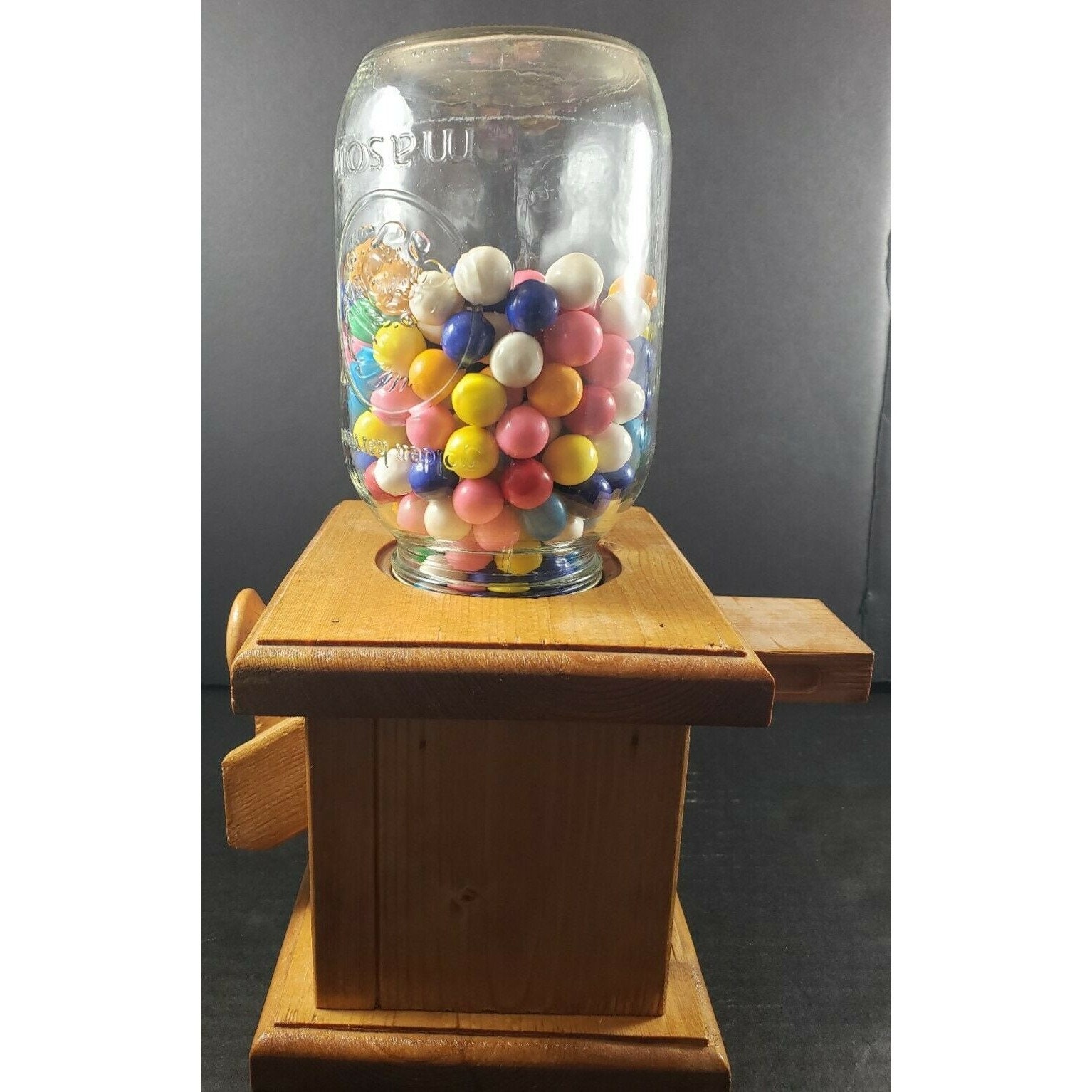 Vintage Wooden Handmade Gumball Machine Mason Jar Farmhouse | Etsy