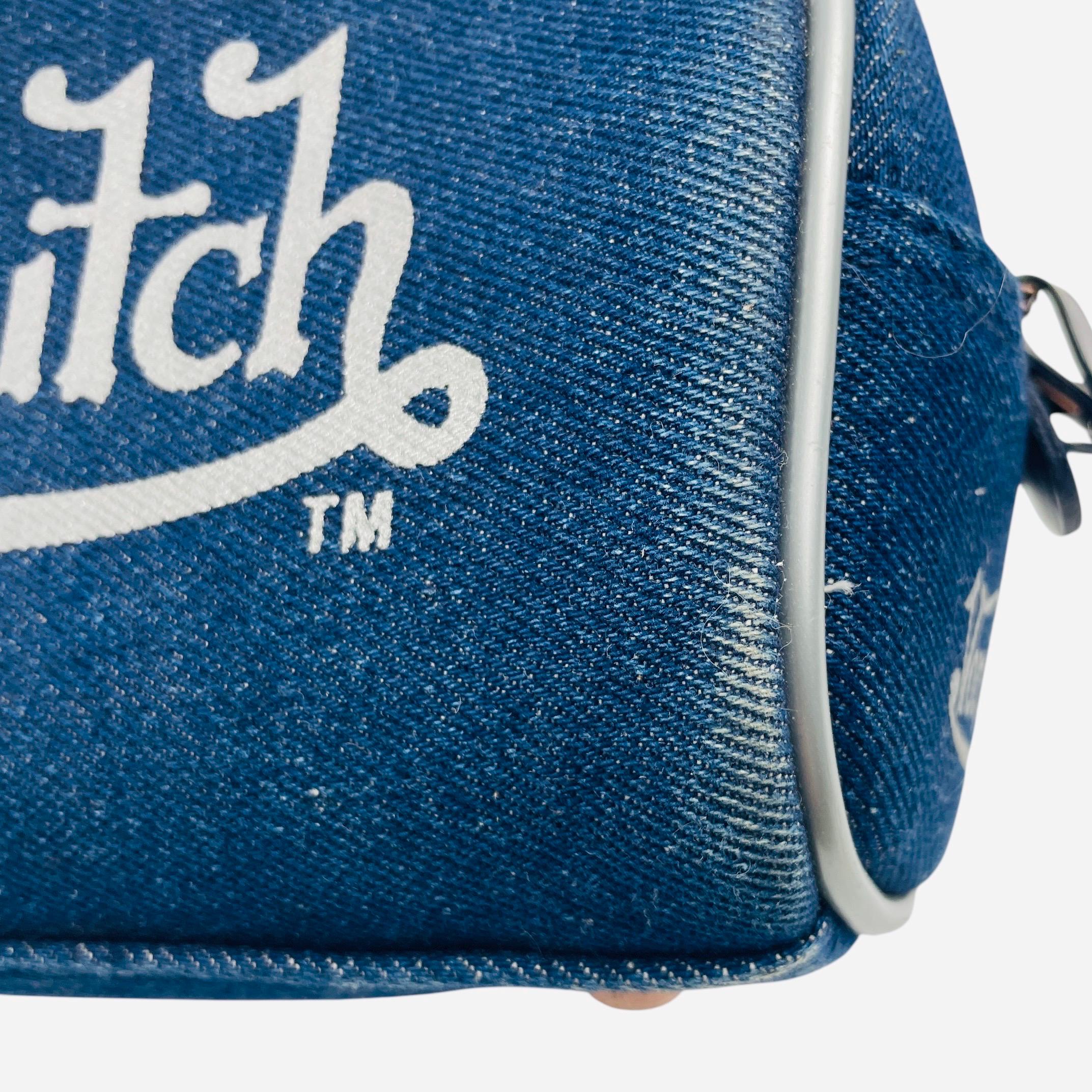 RARE Vintage 2000s Von Dutch Denim Mini Bowling Bag Purse Y2K