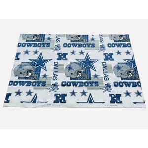 Vintage 90-tals Dallas Cowboys filtpläd fotboll 63"x43" Tailgate sängkläder dekoration
