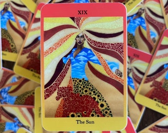 The Sun Tarot Card Vinyl Sticker