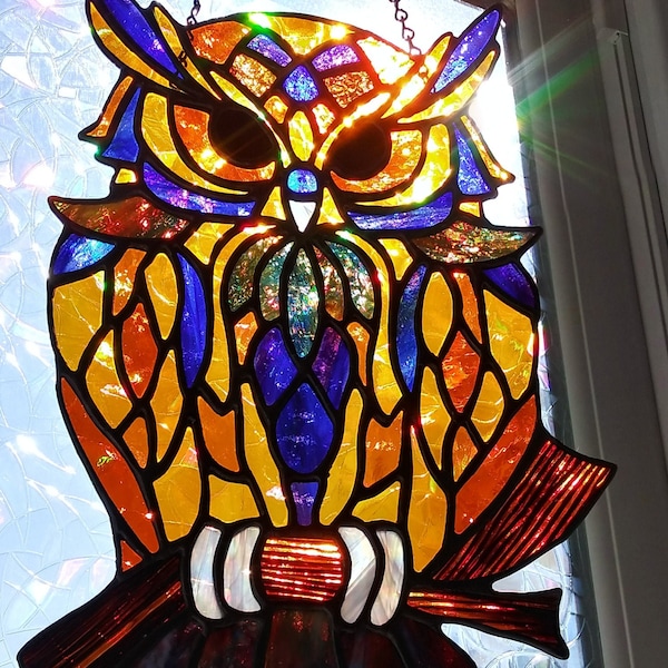 Stained Glass Owl Etsy