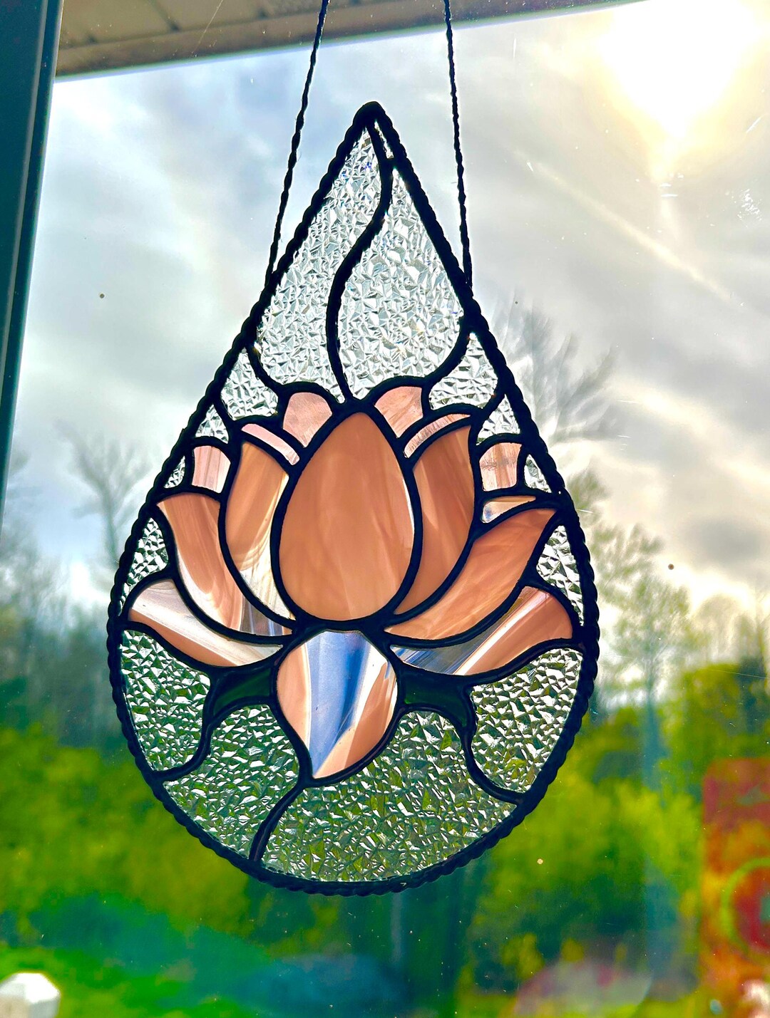 Stained Glass Water Lily Etsy