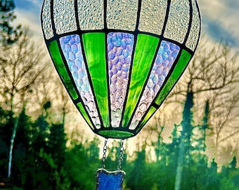 Globo aerostático de vidrio de colores