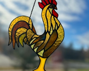 Gallo de vidrieras