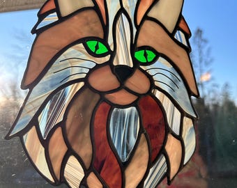 Gato de vidrieras