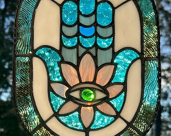 Vidriera Hamsa