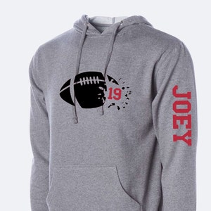 Sudadera con capucha de fútbol personalizada / Personalice con el número y el nombre del jugador / Sudaderas de fútbol / Ideas para regalos de fútbol / Mamá del fútbol
