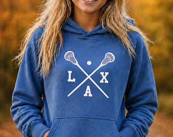 LAX Sweatshirt | Custom Lacrosse Hoodie | Personalize with Name, Number, Color | Lacrosse Team Gear | Lacrosse Sweatshirt | Lacrosse Mom