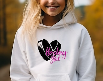 Hockey Girl | Custom Hockey Hoodie | Personalize with her Favorite Colors and Name | Girls Hockey | Hockey Gift Ideas | Girls with Goals