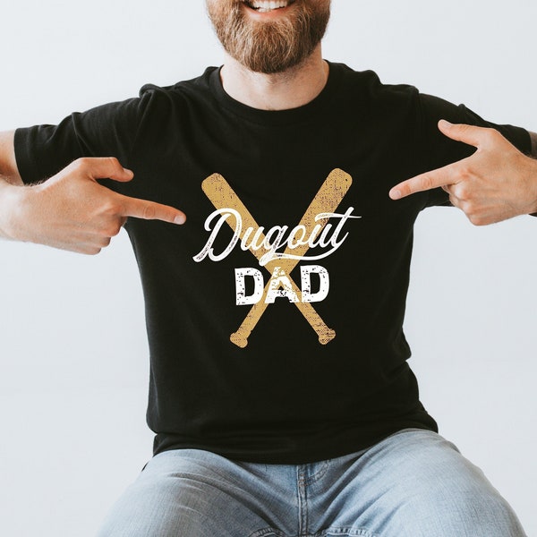 Dugout Dad Tee | Baseball Shirts | Baseball Tees for Dad | Father's Day Gift Ideas | Baseball Tees | Baseball Gift Ideas