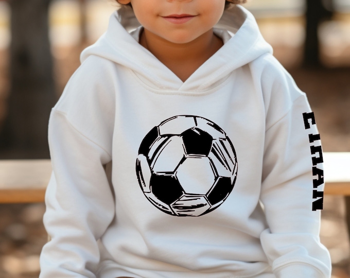 Custom Soccer Hoodie | Personalize with Color and Name | Boys Soccer | Soccer Mom | Soccer Gift Ideas | Soccer Sweatshirt | Kids Soccer