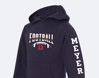 Custom Football Sweatshirt | Football Hoodies | Football Team Gear | Football Mom | Football Apparel | Football Shirts | Custom Team Gear