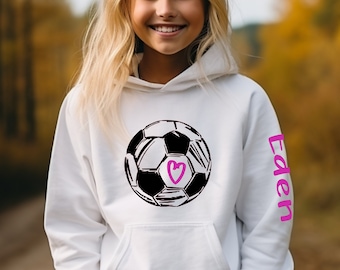 Sweat-shirt de football personnalisé, à personnaliser avec les couleurs et le nom, football pour filles, maman footballeuse, idées cadeaux football, vêtements de football par nos fleurs sauvages