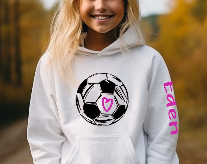 Custom Soccer Sweatshirt, Personalize with Colors and Name, Girls Soccer,  Soccer Mom, Soccer Gift Ideas, Soccer Apparel by Our Wildflowers