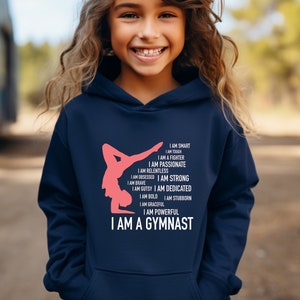 I Am a Gymnast Word Hoodie Custom Gymnastics Sweatshirt