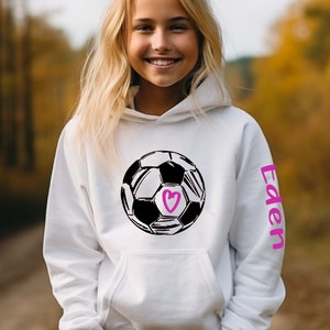 Custom Soccer Sweatshirt, Personalize with Colors and Name, Girls Soccer,  Soccer Mom, Soccer Gift Ideas, Soccer Apparel by Our Wildflowers