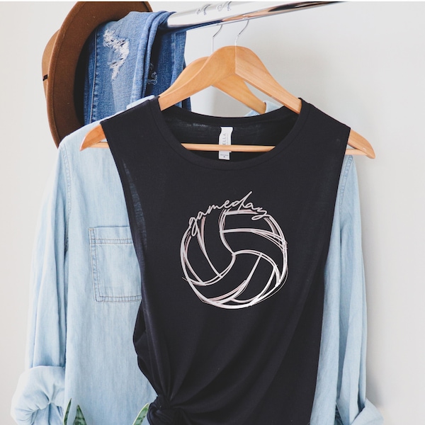 Custom Volleyball Game Day Tank | Custom Volleyball Shirts | Bella Canvas Muscle Tank | Volleyball Mom | Volleyball Team Gear | Volleyball