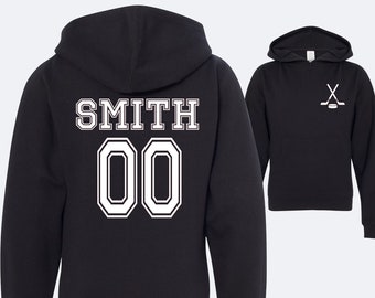 Custom Team Hockey Hoodie | Customize with Name, Colors & Number | Jersey Style Hoodie | Hockey Sweatshirt | Hockey Team Gear