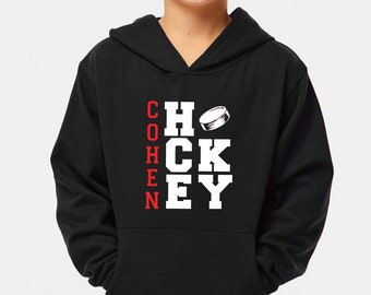 Custom Hockey Hoodie | Personalized Hockey | Kids Hockey | Hockey Sweatshirt | Hockey Team Gear | Hockey Apparel | Hockey Mom