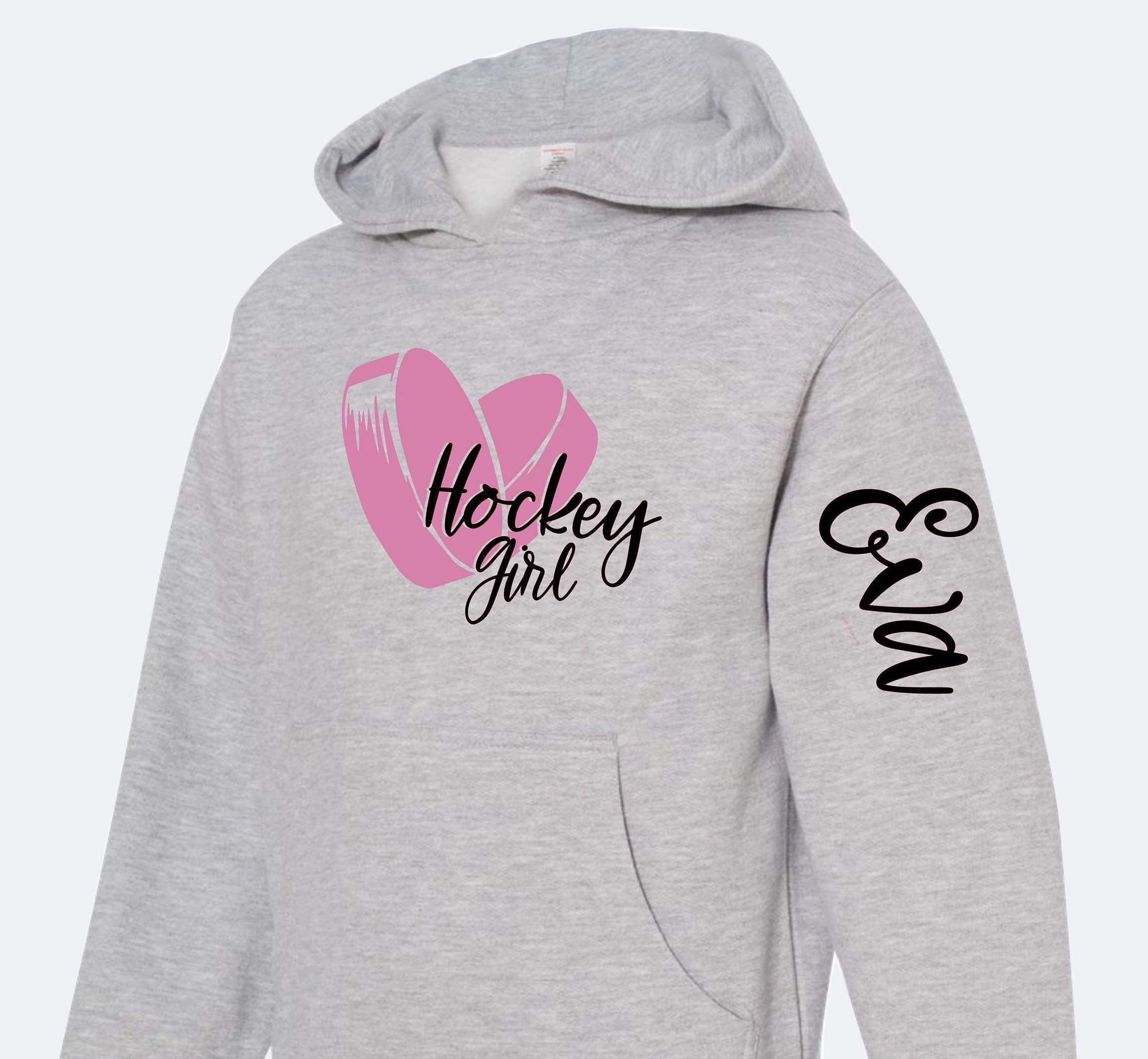 Hockey Girl Custom Hockey Hoodie Personalize With Her Etsy