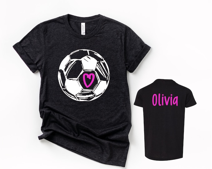 Custom Soccer Tee | Personalize with Colors and Name | Girls Soccer | Soccer Mom | Soccer Gift Ideas | Girls with Goals | Youth Sports