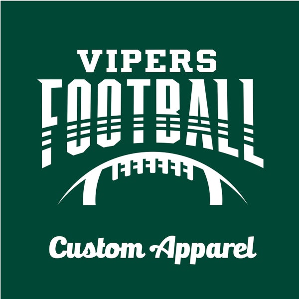 Custom Listing, Vipers Flag Football, Custom Apparel, Football Team Apparel, Football Team Gear