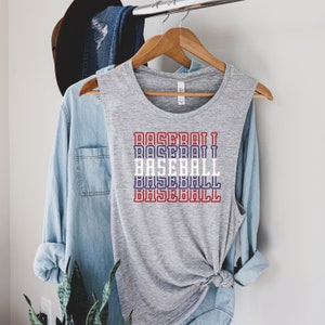 Custom Baseball Tank | Customizable | Baseball Tank | Bella Canvas Muscle Tank | Baseball Shirt | Baseball Mom | Cute Baseball Shirts