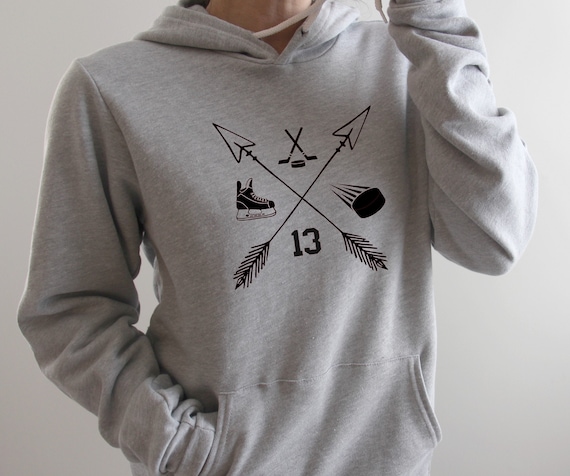Hockey Arrows Sweatshirt | Custom Hockey Hoodie | Soft Fleece Hoodie | Hockey Mom | Hockey Player | Hockey Team Gear | Hockey Gift Ideas
