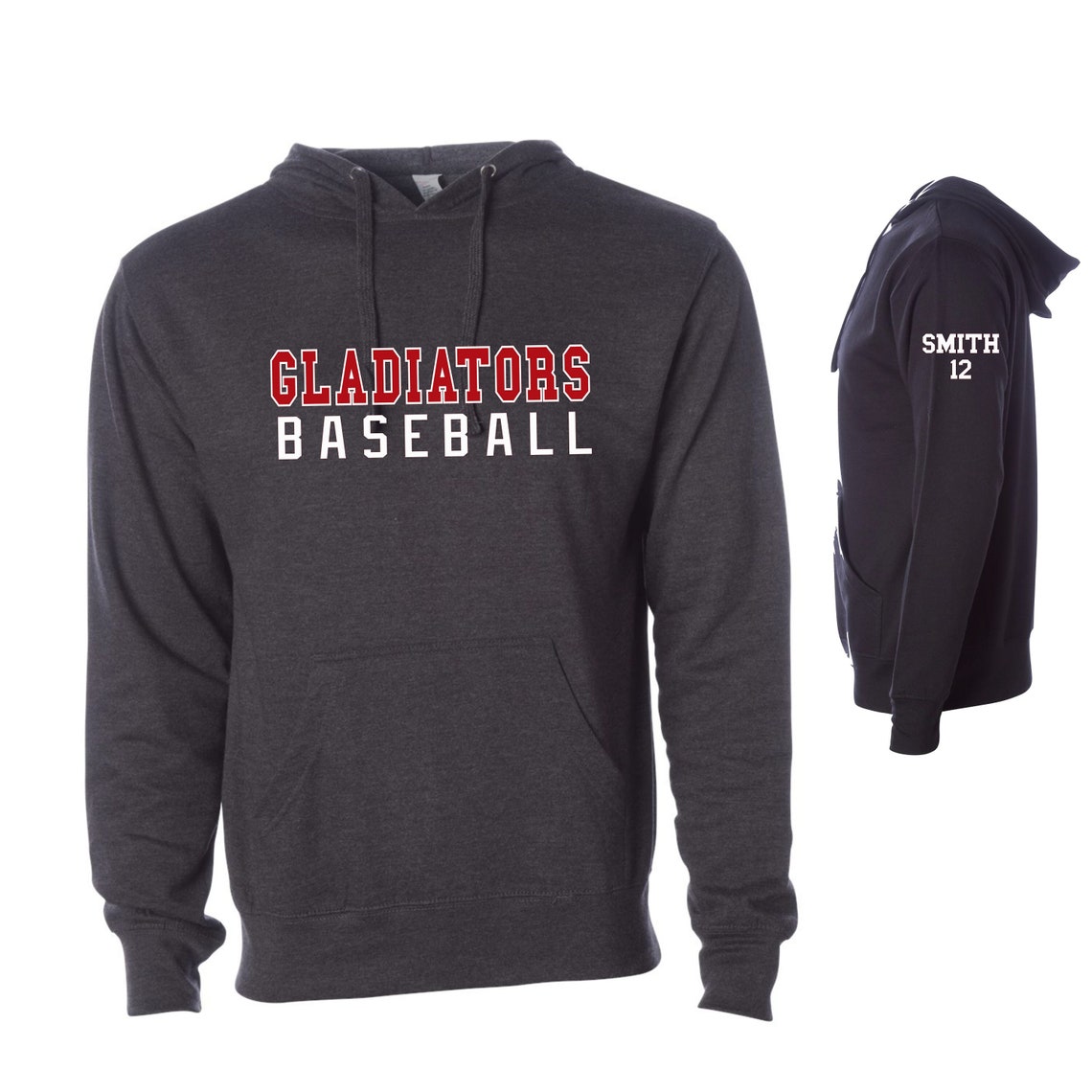 Custom Baseball Hoodie Personalize With Team Colors and Etsy