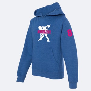 Girls Hockey Sweatshirt Custom Hockey Sweatshirt Customize With Name ...