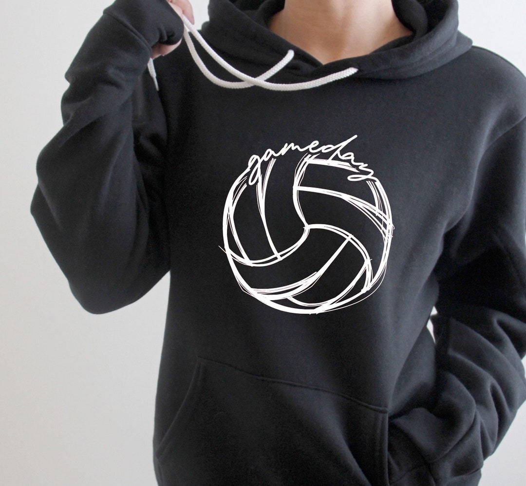 Volleyball Game Day Hoodie Custom Volleyball Hoodie Soft Etsy