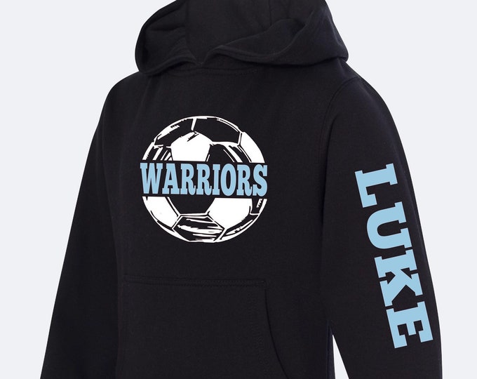 Custom Soccer Hoodie | Personalize with Colors, Team Name and Player Name | Soccer Team Gear | Soccer Gift Ideas | Soccer Sweatshirts