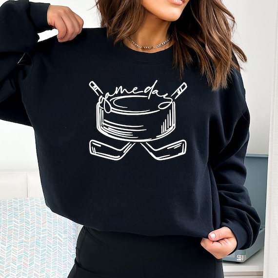 Hockey Game Day, Hockey Sweatshirts, Hockey Mom, Hockey Gift Ideas, Cute Hockey Sweatshirts, Custom Hockey Sweatshirt