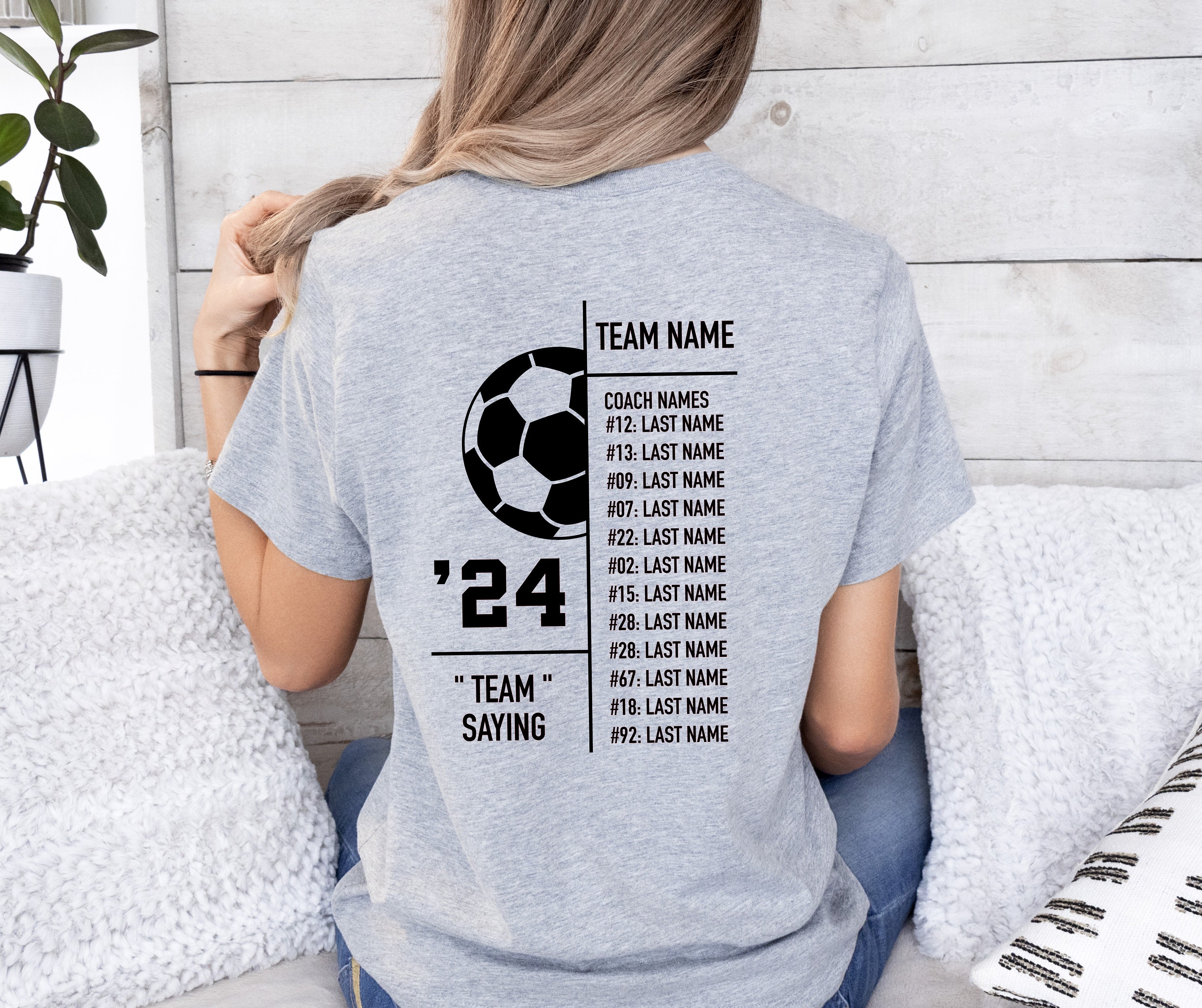 Custom Soccer Roster Tee, Custom Soccer Tee, Personalized Soccer Tees ...