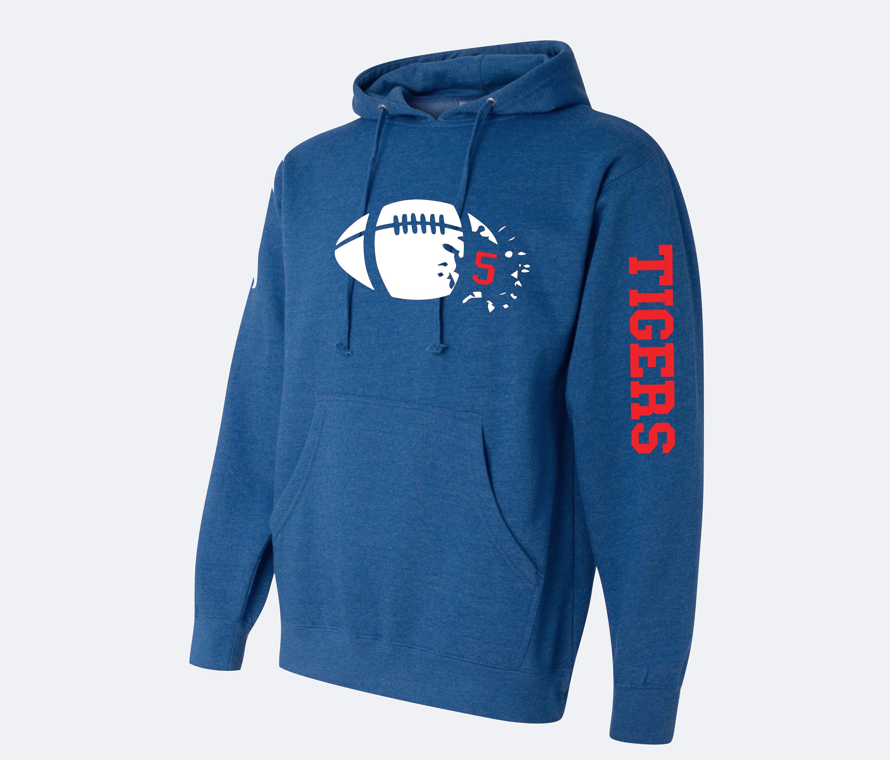 Custom Football Hoodie Personalize with Player Number and Etsy