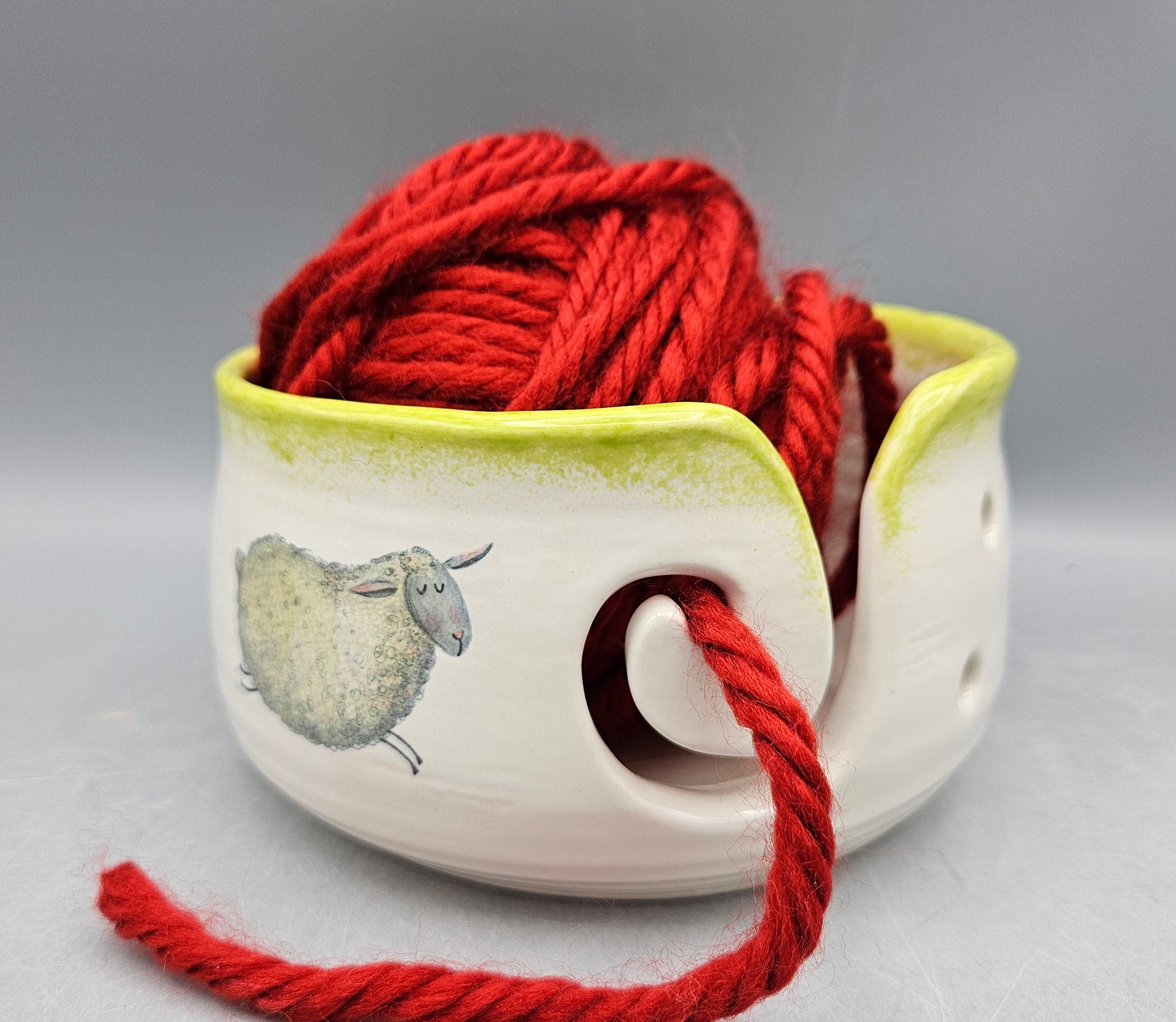 Round Yarn Bowl knitting bowl crochet bowl MADE TO ORDER — Creative with  clay