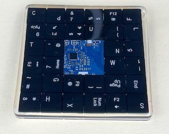 Recycled Computer Key Coaster: Clear Resin Tech Gift