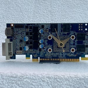 Recycled computer circuit board desk clock. An eco-friendly, unique cool gift for computer enthusiast, IT professional or gamer